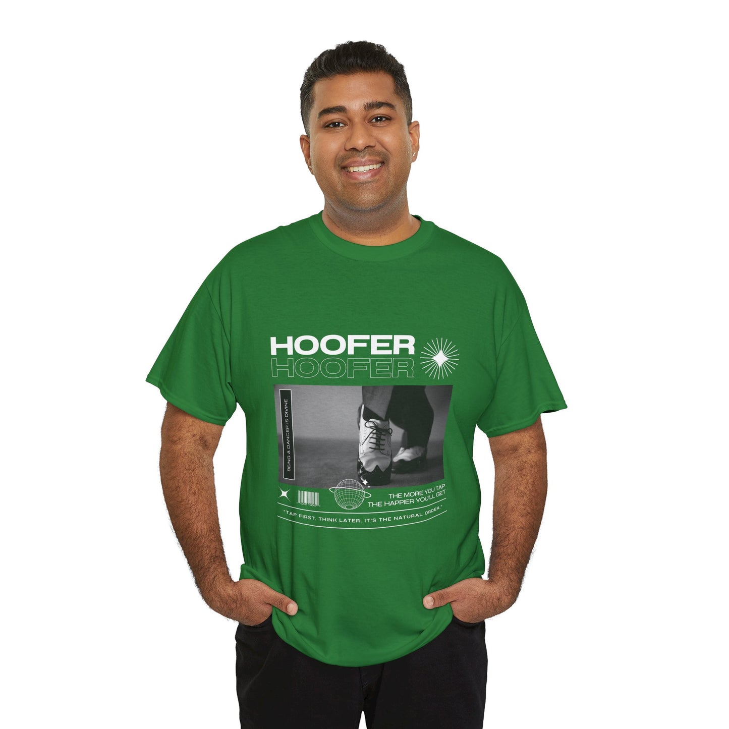 “Hoofer" Tap Dance Unisex Heavy Cotton Tee – Streetwear-Inspired Tap Shoes Graphic T-Shirt for Dancers