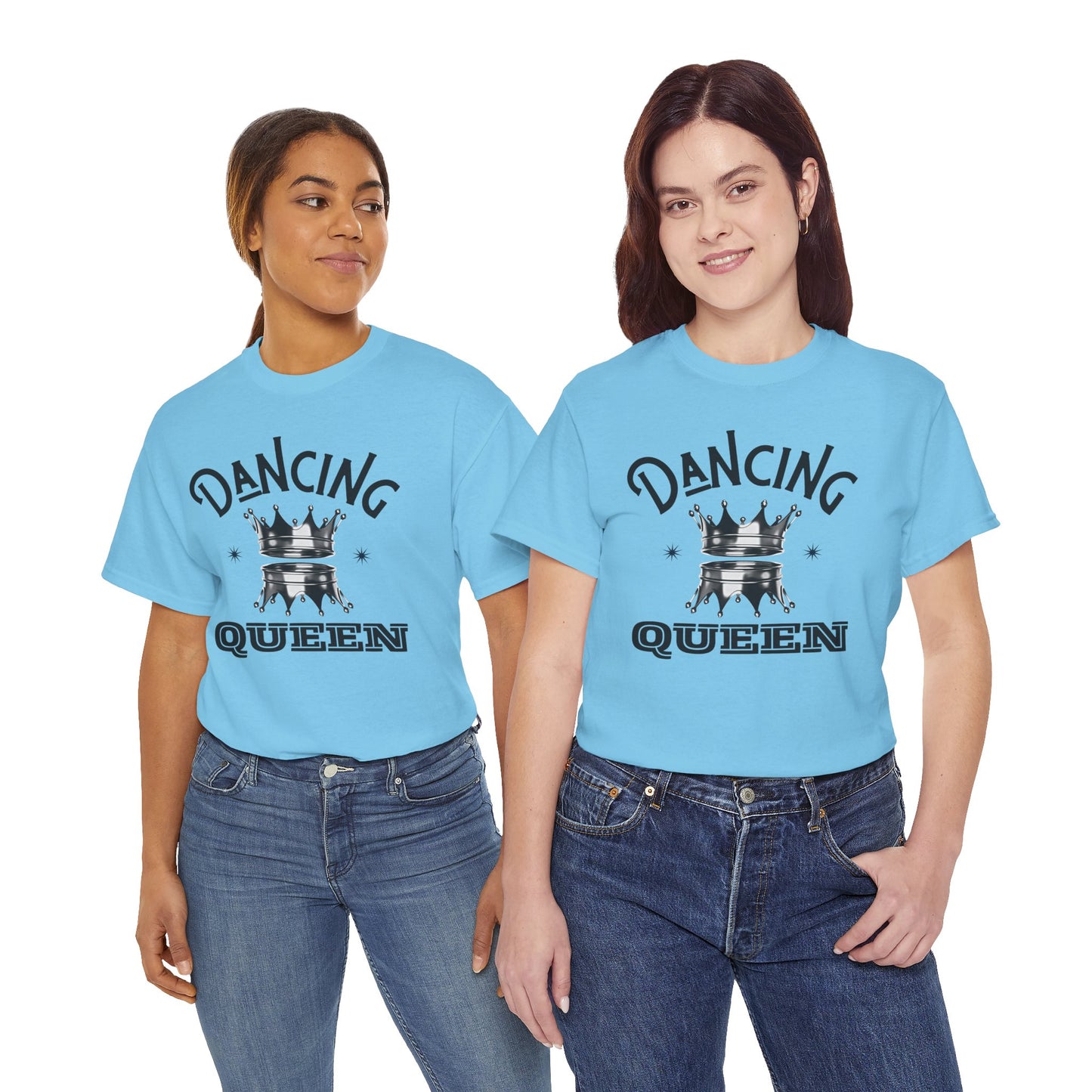 “Dancing Queen" Unisex Heavy Cotton T-Shirt with Crown Graphic – Dance-Inspired Graphic Tee for Adults & Kids