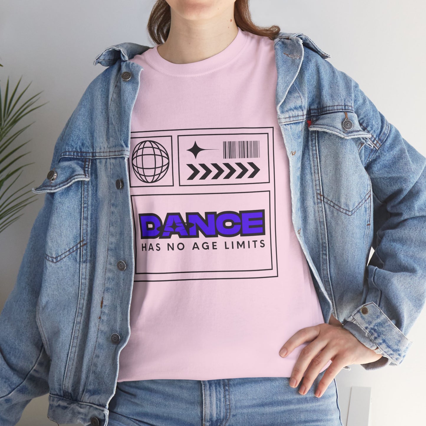 "Dance Has No Age Limits" Unisex Heavy Cotton T-Shirt – Streetwear Graphic Tee for Dancers of All Ages