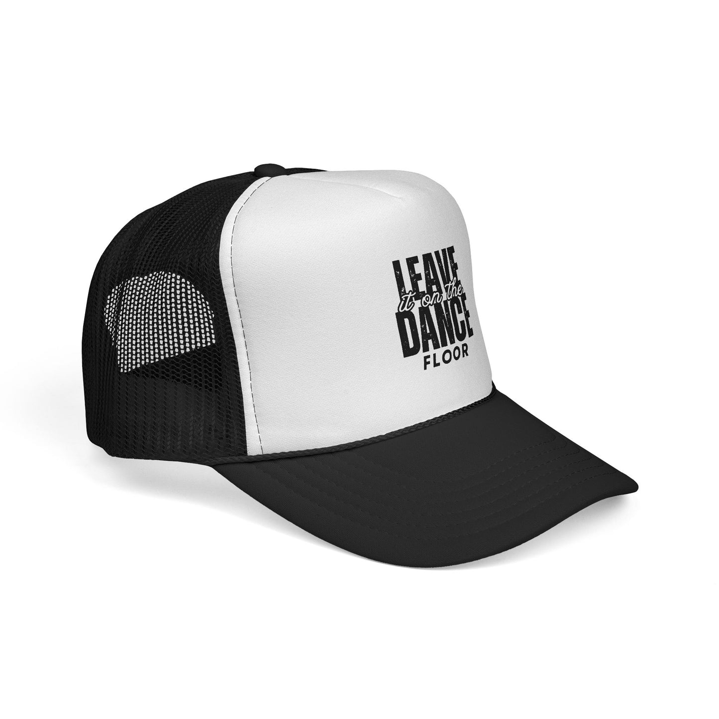 "Leave It on the Dance Floor" Unisex Trucker Hat – Bold Dance Quote Graphic Cap for Dancers, Festivals & Street Style