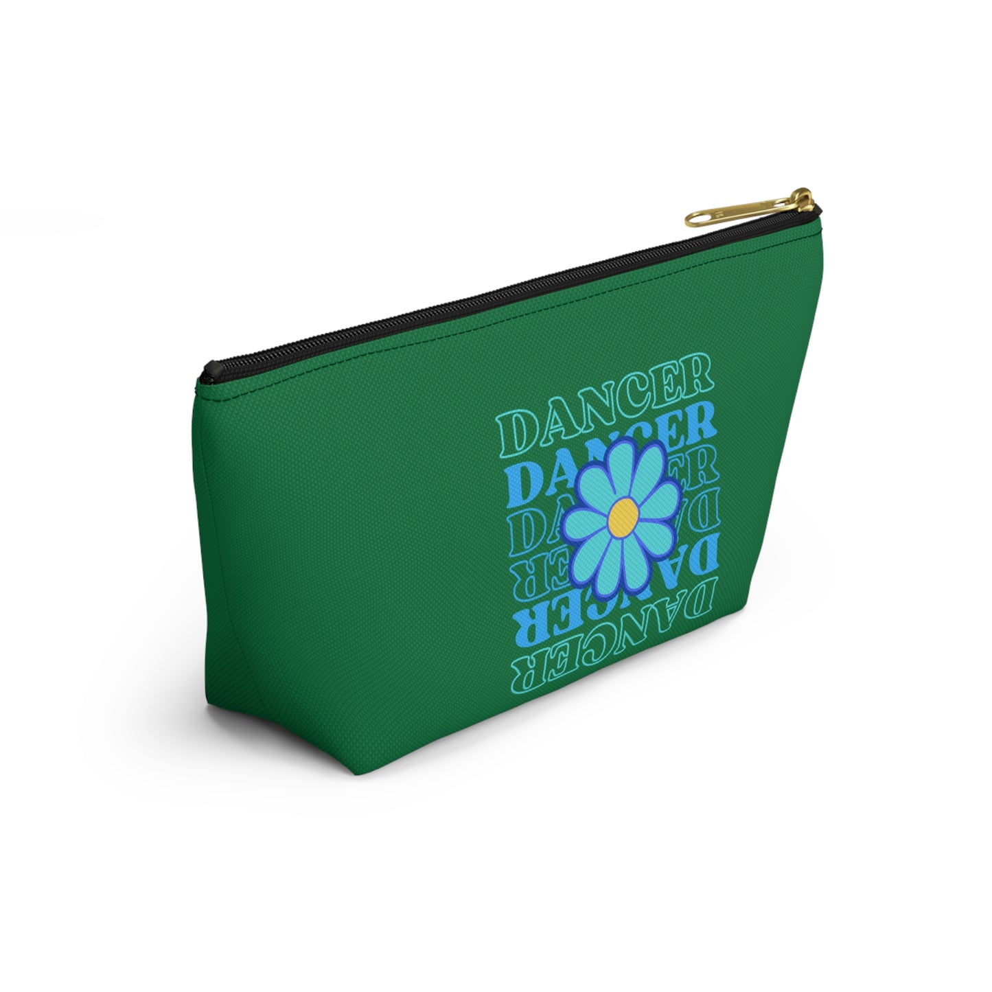 "Dancer" Makeup Bag – Elegant Floral Dance Graphic – Stylish Zipper Pouch for Cosmetics, Accessories & Gifts for Dancers