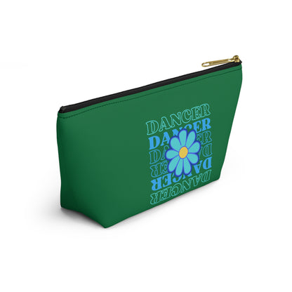 "Dancer" Makeup Bag – Elegant Floral Dance Graphic – Stylish Zipper Pouch for Cosmetics, Accessories & Gifts for Dancers