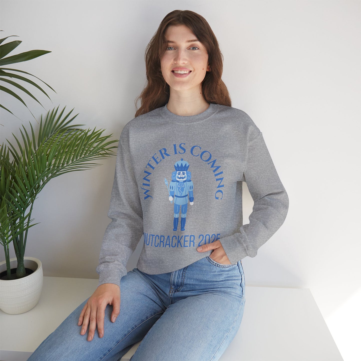 “Winter Is Coming Nutcracker 2025” ADULT Sweatshirt – Unisex Heavy Blend Crewneck | Holiday Dance Sweatshirt for Ballet Dancers