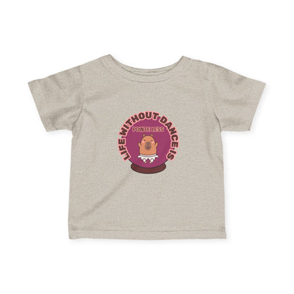 "Life Without Dance is Pointeless" Infant Fine Jersey Tee – Cute Dancing Capybara Baby Dance T-Shirt for Animal-Loving Tiny Movers