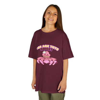 "You Are Tutu Sweet" Youth Short Sleeve Tee – Kawaii Cupcake in Tutu Graphic Dance Shirt for Kids and Ballet Lovers