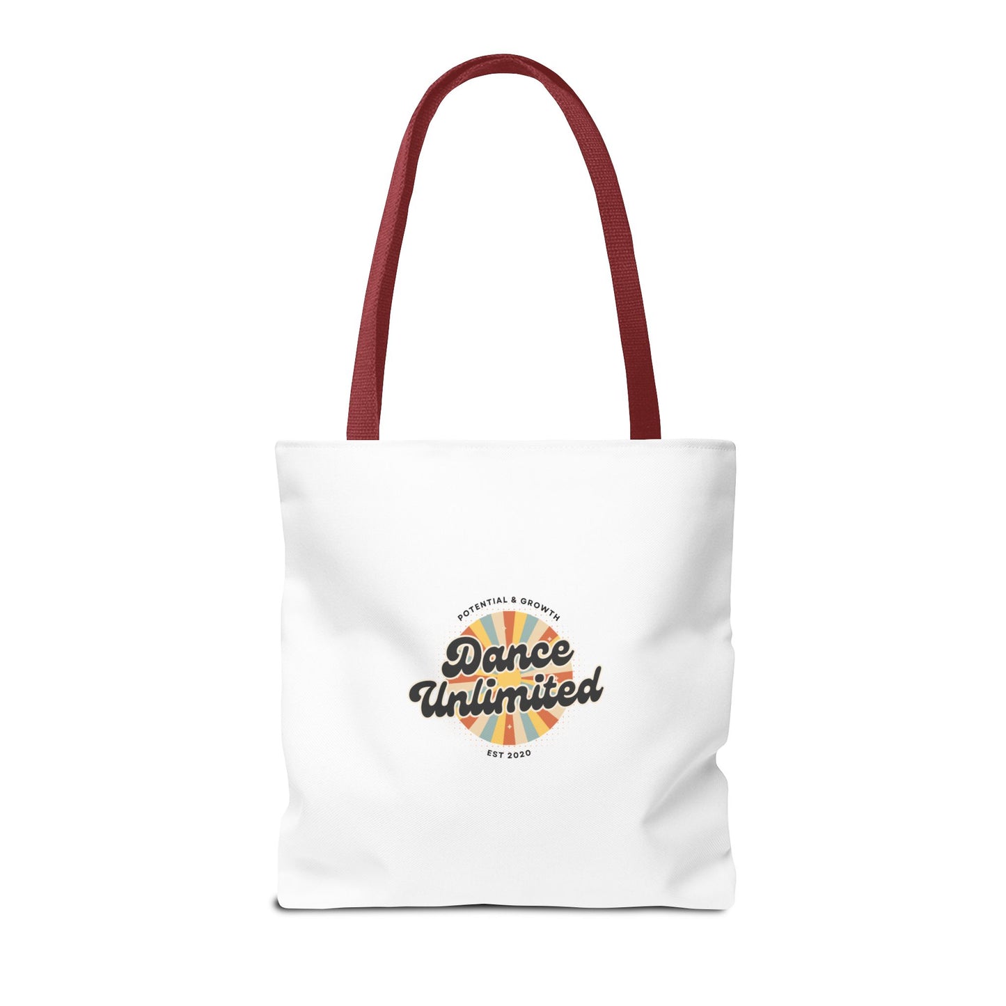 "Dance Unlimited, Potential & Growth" Canvas Tote Bag – Retro Graphic Dance Bag | Stylish Reusable Dance Tote for Dancers & Dance Moms