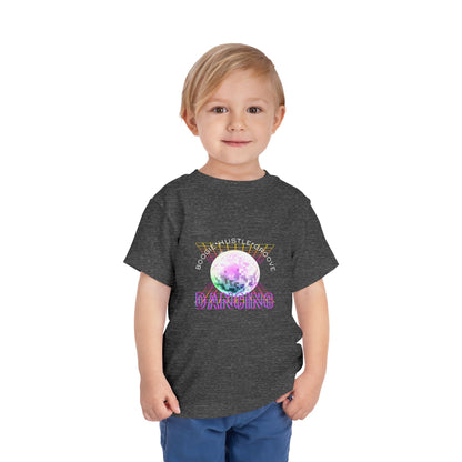 "Boogie, Hustle, Groove - Dancing" Streetwear Dance Graphic – Toddler Short Sleeve Tee