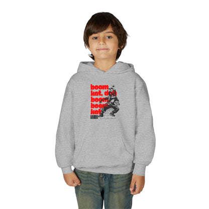 “Boom Kat” Bold Streetwear-Inspired Dance Graphic | Unisex Youth Hoodie – Hip-Hop & Jazz Dance Hoodie for Kids & Young Performers