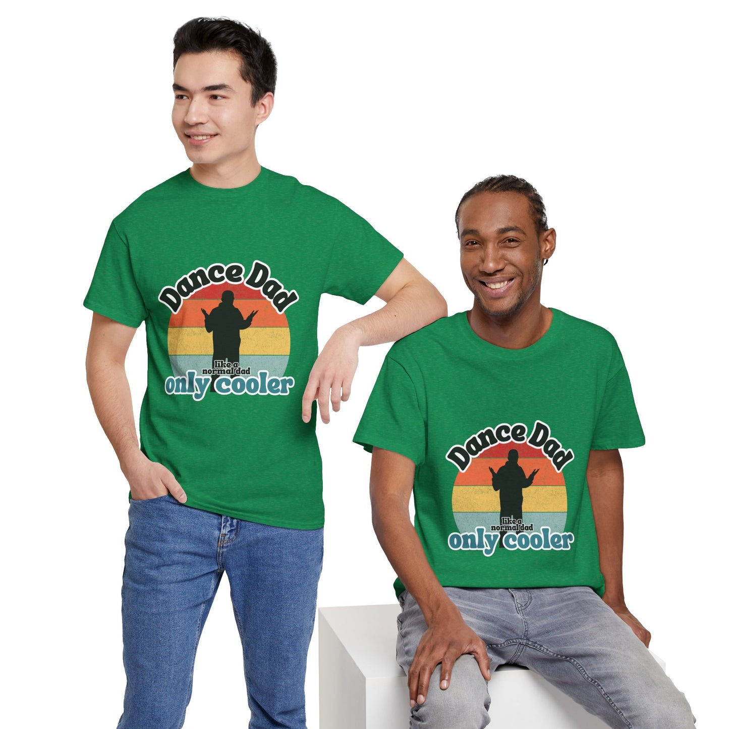"Dance Dad" Unisex Heavy Cotton Tee – Funny Retro Dance Shirt for Cool Dads