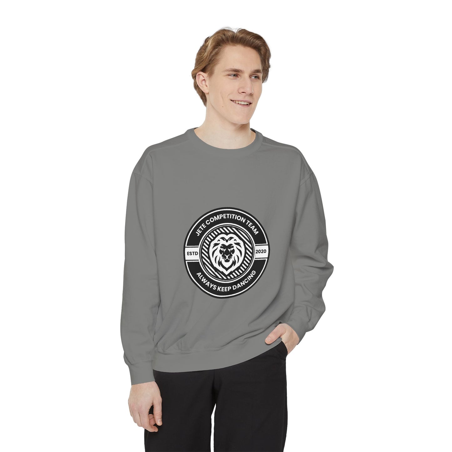 "Jeté Competition Team – Always Keep Dancing" Unisex Lightweight Crewneck Sweatshirt – Collegiate-Inspired Dance Team Pullover for Dancers & Studio Spirit Wear
