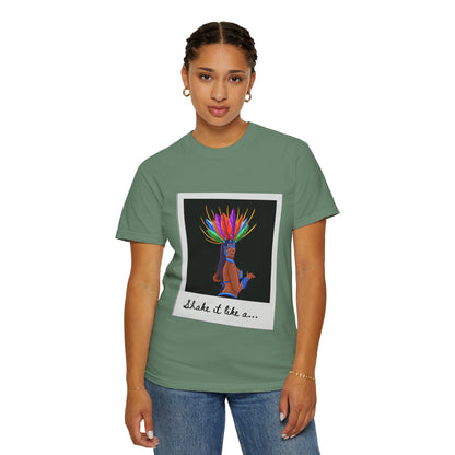 "Shake It Like a Samba Star" Unisex Garment-Dyed Dance T-Shirt – Bold Carnival-Inspired Graphic Tee for Dancers