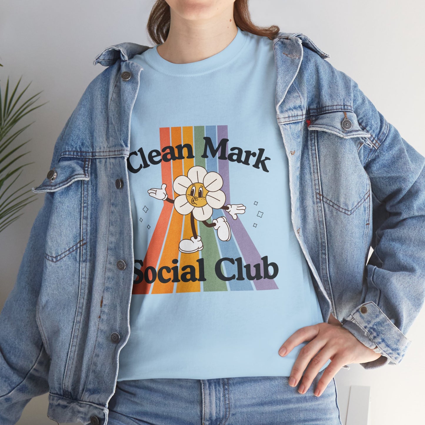 “Clean Mark Social Club” Unisex Heavy Cotton T-Shirt – Streetwear-Inspired Dance Graphic Tee for Adults & Kids