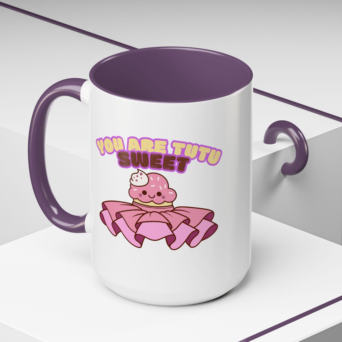 "You Are Tutu Sweet" Accent Coffee Mug – Cute Ballet Pun with Kawaii Ceramic Mug for Dancers and Dance Lovers
