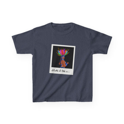 "Shake It Like a..." Youth Short Sleeve Tee – Carnival-Inspired Samba Dancer Graphic Dance Shirt for Kids