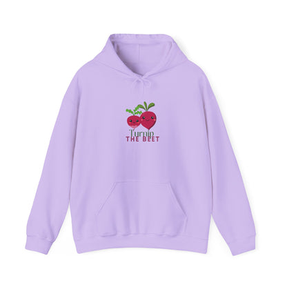 "Turnip the Beet" Unisex Hooded Sweatshirt – Funny Dance Pun Hoodie with Cute Veggie Graphic | Cozy Gift for Dancers & Foodie Fans