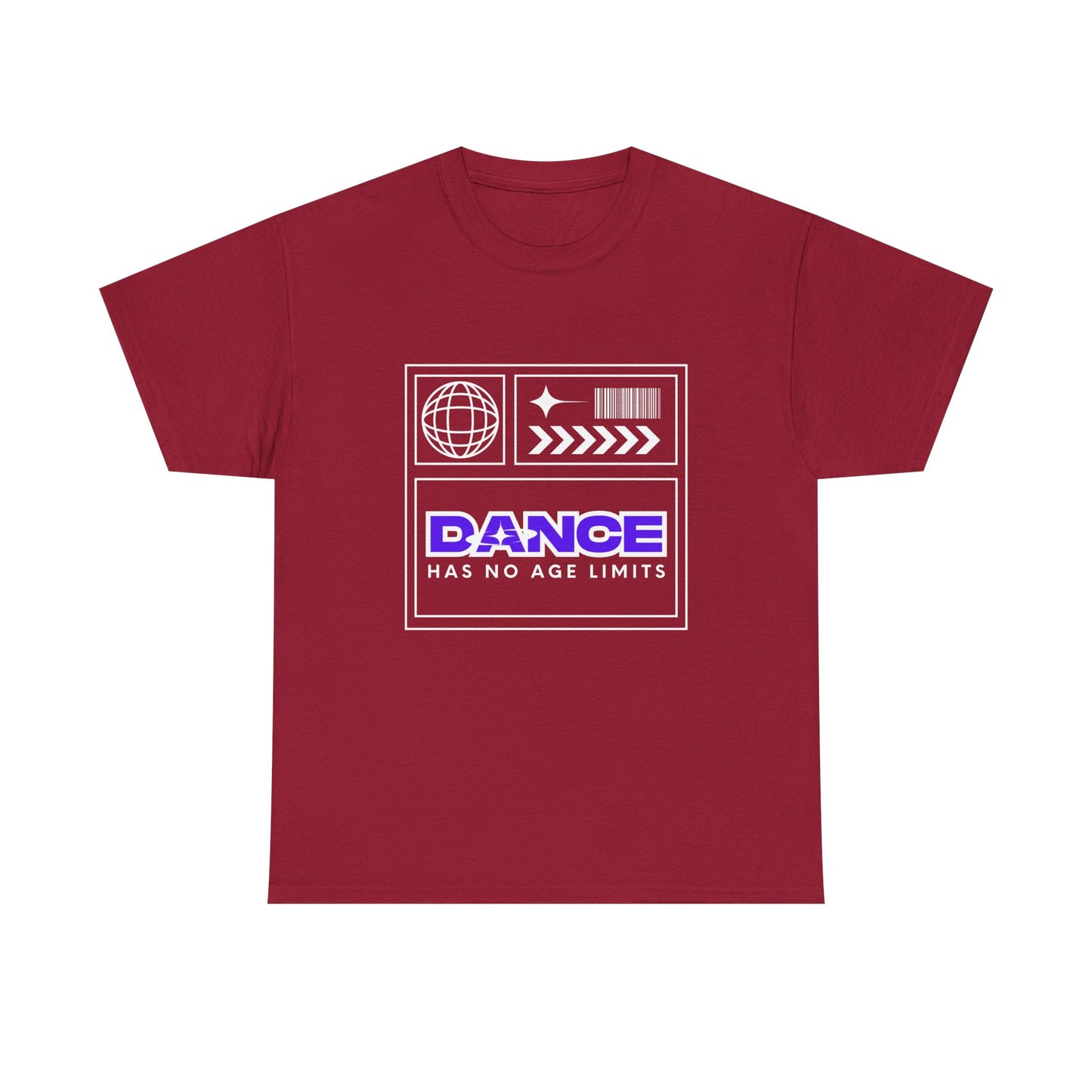 "Dance Has No Age Limits" Unisex Heavy Cotton T-Shirt – Streetwear Graphic Tee for Dancers of All Ages