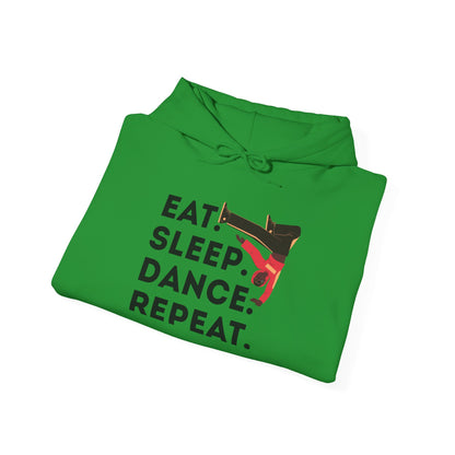 "Eat Sleep Dance Repeat" Unisex Dance Hoodie – Bold B-Boy Streetwear Sweatshirt