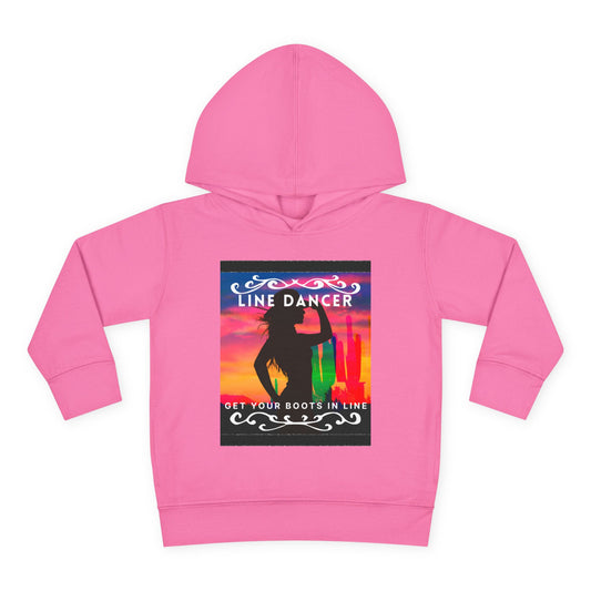 "Line Dancer, Get Your Boots in Line" Streetwear Dance Graphic – Toddler Pullover Hoodie