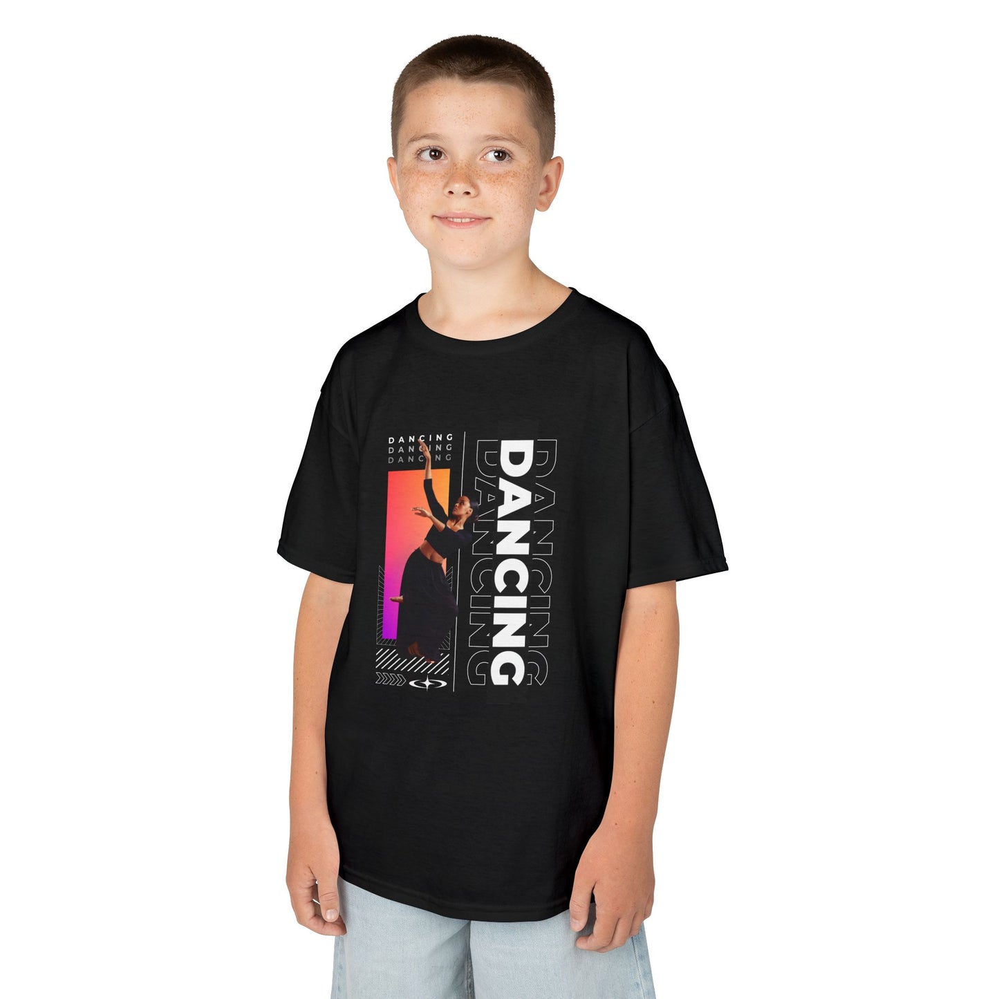 “Dancing” Youth Short Sleeve T-Shirt – Streetwear-Inspired Female Dancer Design – Trendy Kids Dance Graphic Tee