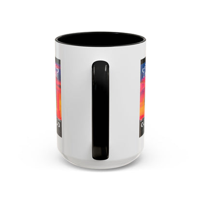 "Line Dancer" Accent Coffee Mug – Cute Cowgirl Graphic Ceramic Mug for Country Dance Lovers