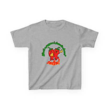 "What’s a Pepper’s Favorite Dance? Salsa!" Youth Short Sleeve Tee – Funny Dance Shirt with Cute Pepper Graphic for Kids