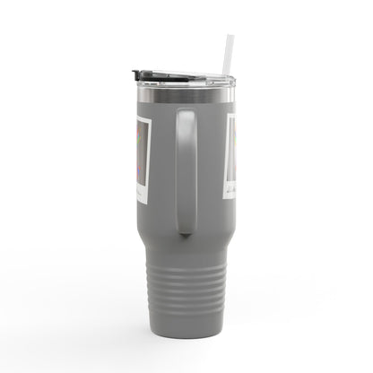 "Shake It Like a..." 40oz Insulated Travel Mug – Carnival Samba Dancer Graphic | Fun Dance-Themed Stainless Steel Tumbler for Hot & Cold Drinks