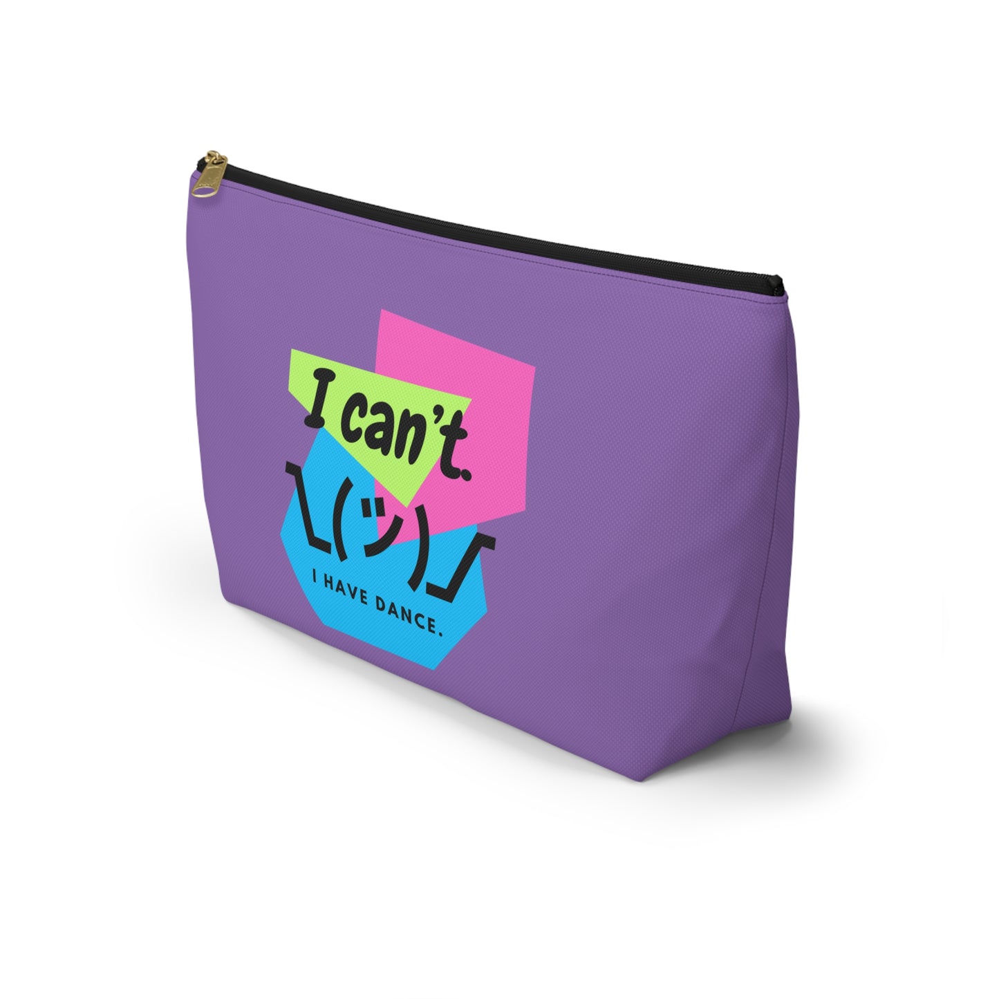 "I Can’t. I Have Dance." Makeup Bag – Retro 80s-Inspired Emoji Graphic – Fun Dance-Themed Zipper Pouch for Cosmetics, Accessories & Gifts