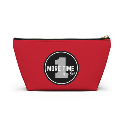 "One More Time is a Lie" Makeup Bag – Bold Emblem Dance Graphic – Funny Dance-Themed Zipper Pouch for Cosmetics, Accessories & Gifts
