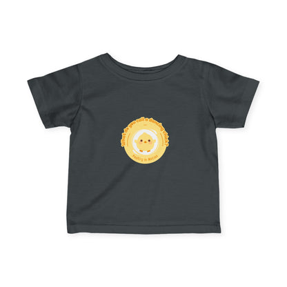 "What Do You Call a Dancing Chick? Poultry in Motion." Infant Fine Jersey Tee – Funny Baby Dance T-Shirt with Cute Chicken Graphic for Little Movers