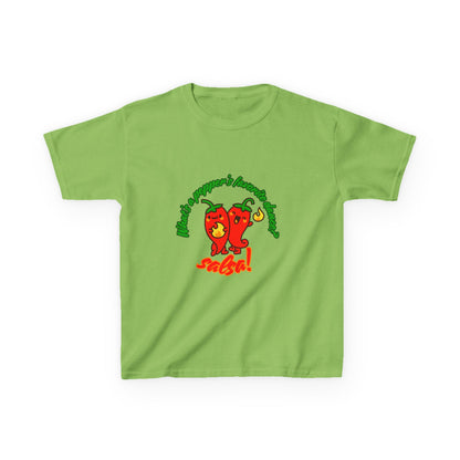 "What’s a Pepper’s Favorite Dance? Salsa!" Youth Short Sleeve Tee – Funny Dance Shirt with Cute Pepper Graphic for Kids
