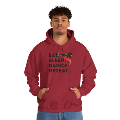 "Eat Sleep Dance Repeat" Unisex Dance Hoodie – Bold B-Boy Streetwear Sweatshirt