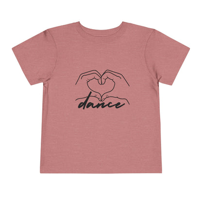 "Dance" Heart Hands Toddler Short Sleeve Tee – Heart Hands Graphic Dance Lover T-Shirt