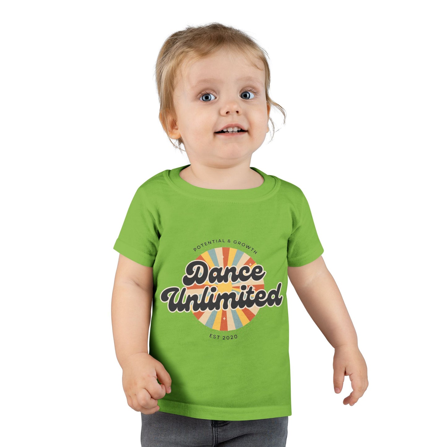 "Dance Unlimited – Potential & Growth" Toddler Dance T-Shirt – Retro Short Sleeve Tee for Kids