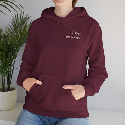 "I Dance En Pointe" Unisex Hoodie – Ballet-Themed Personalized Hoodie for Teens and Adults Featuring X-Ray Foot Design
