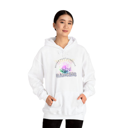 "Boogie, Hustle, Groove - Dancing" Streetwear Dance Graphic – Unisex Heavy Blend™ Hooded Sweatshirt