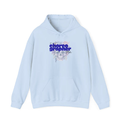 "In My Choreographer Era" Hoodie – Unisex Heavy Blend™ Hooded Sweatshirt with Floral Skull Graphic for Dance Creatives