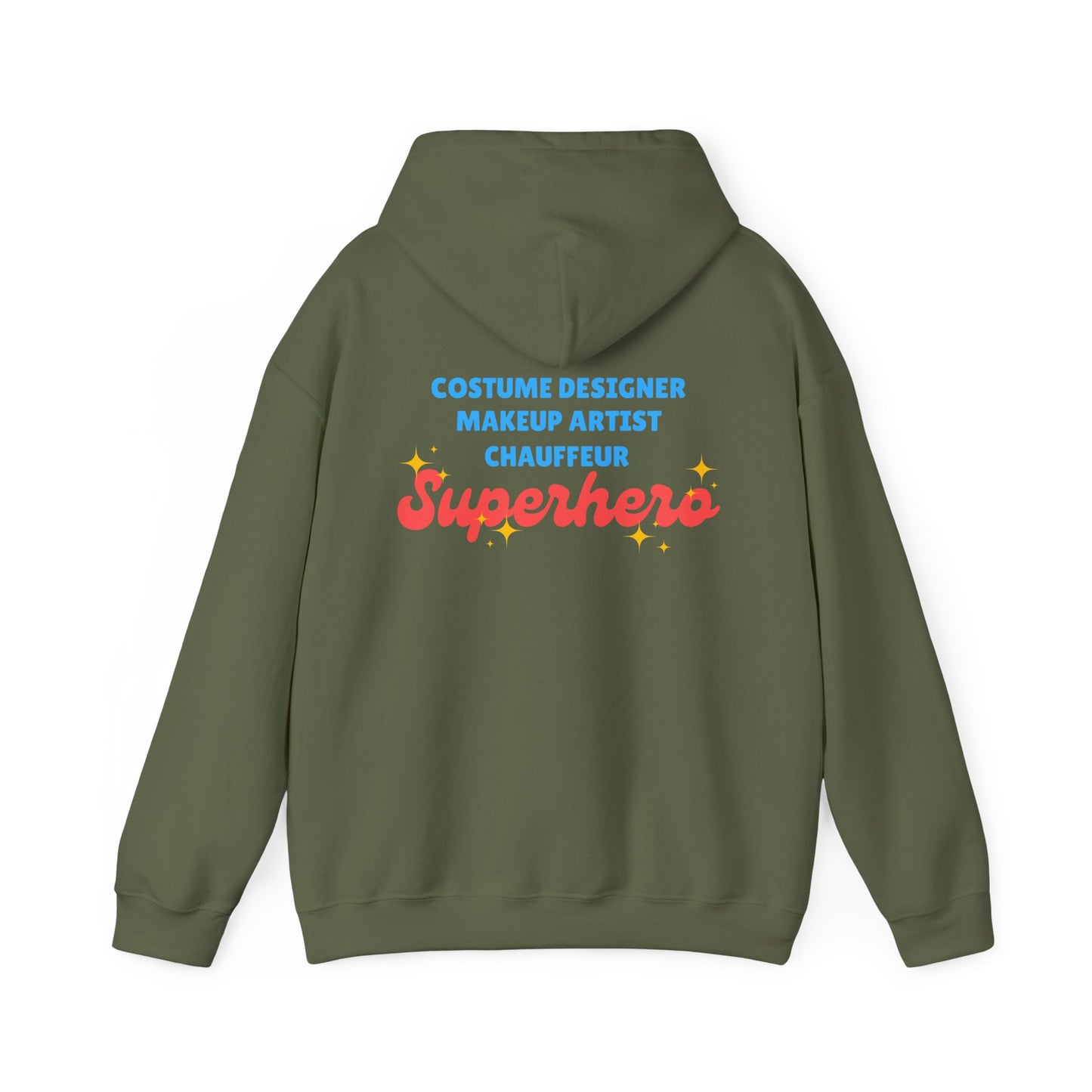 "Dance Mom" Superhero Hoodie – Floral Front Graphic & Fun Back Design | Unisex Hooded Sweatshirt for Proud Dance Parents