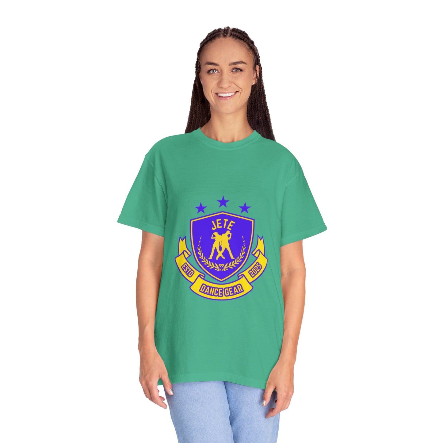 "Jeté Dance Gear" Unisex Garment-Dyed T-Shirt – Collegiate-Style Graphic Tee – Dance Apparel for Dancers & Performers
