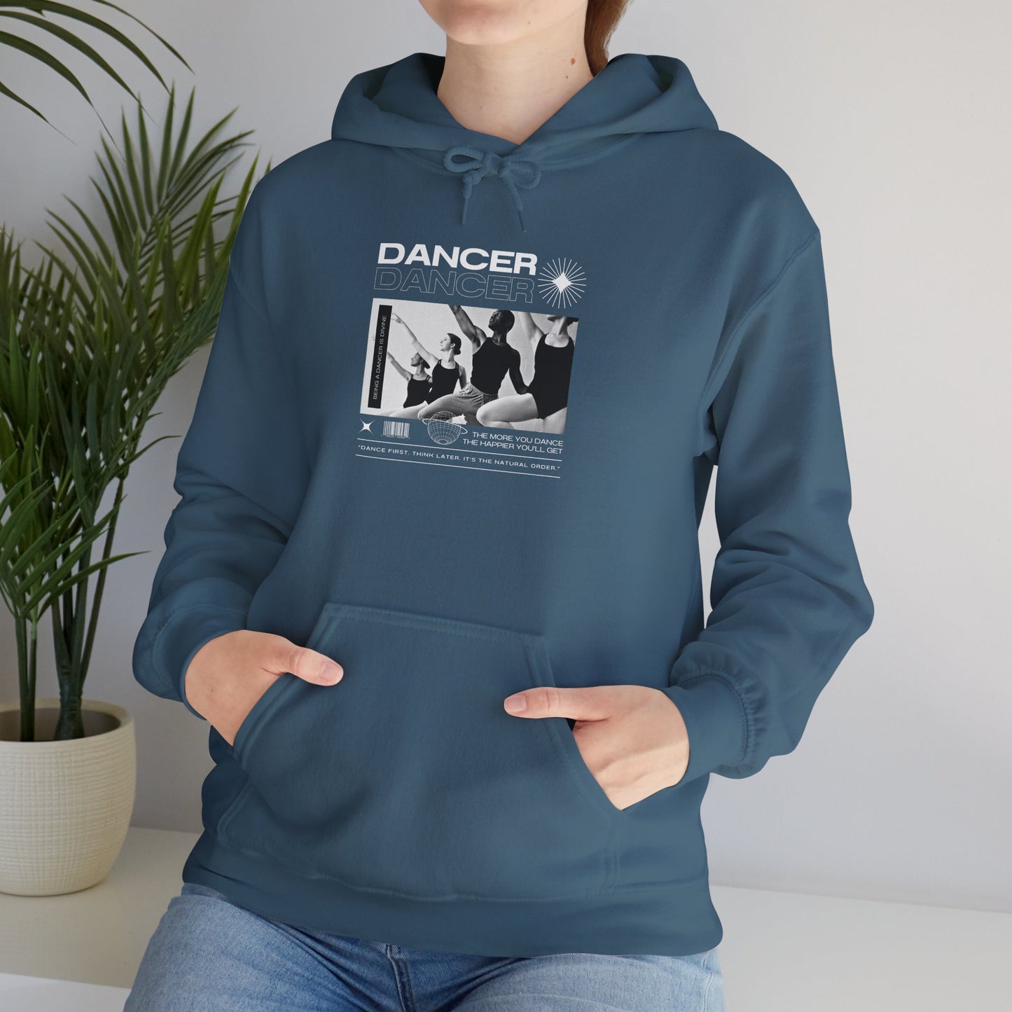 “Dancer” Young Ballet Dancers at the Barre Graphic | Streetwear-Inspired Ballet Hoodie for Dance Enthusiasts - Unisex Heavy Blend™ Hooded Sweatshirt