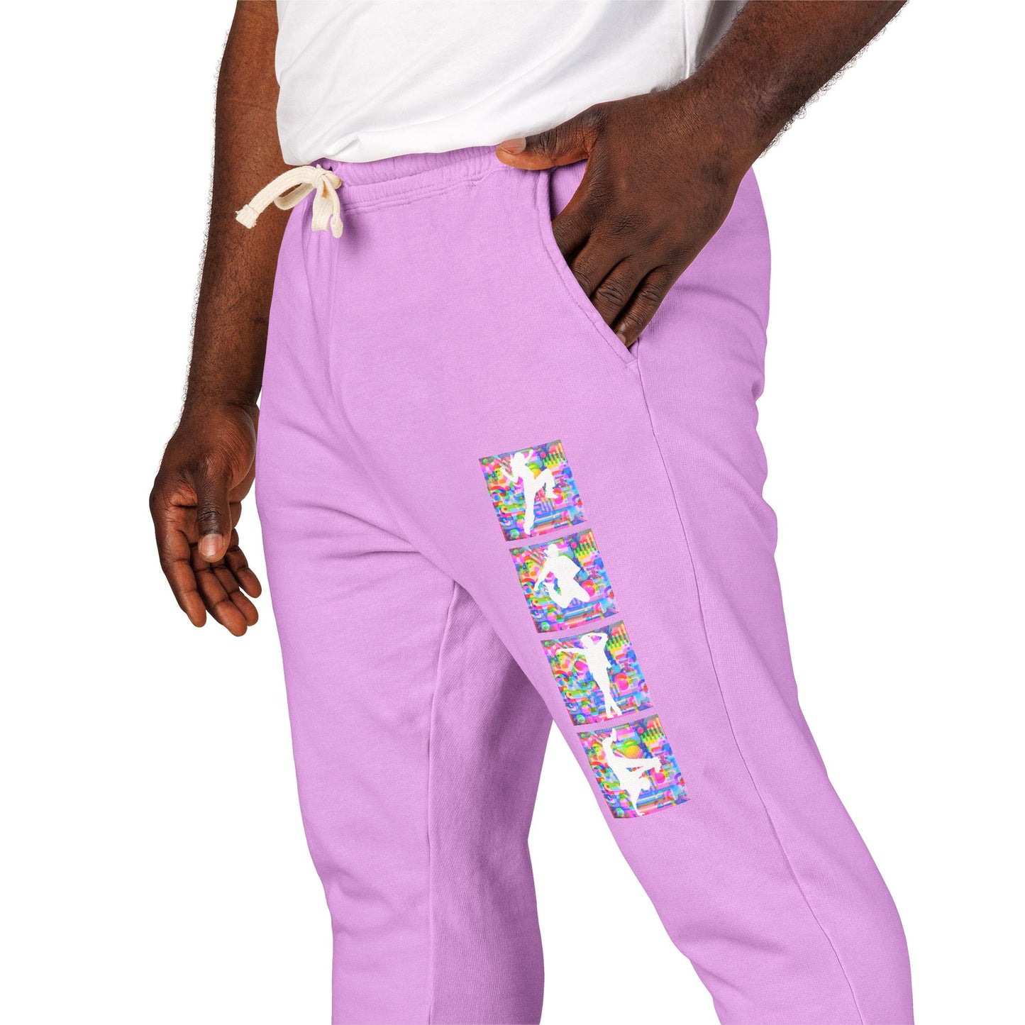 Levels Premium Collection Dancer Sweatpants – Vibrant Unisex Streetwear Joggers with Bold Dancer Silhouette Graphic