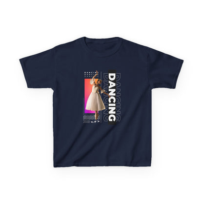 “Dancing” Youth Short Sleeve T-Shirt – Streetwear-Inspired Female Dancer Graphic – Trendy Kids Dance T-Shirt for Girls
