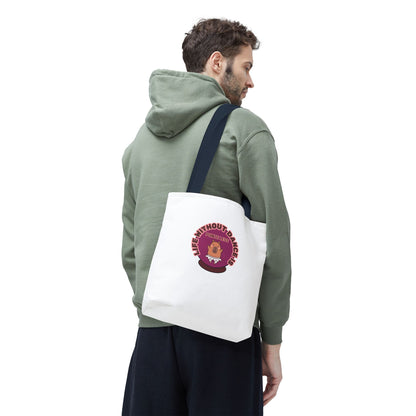 "Life Without Dance Is Pointeless" Capybara Canvas Tote Bag – Funny Dance Pun Tote for Dancers & Animal Lovers