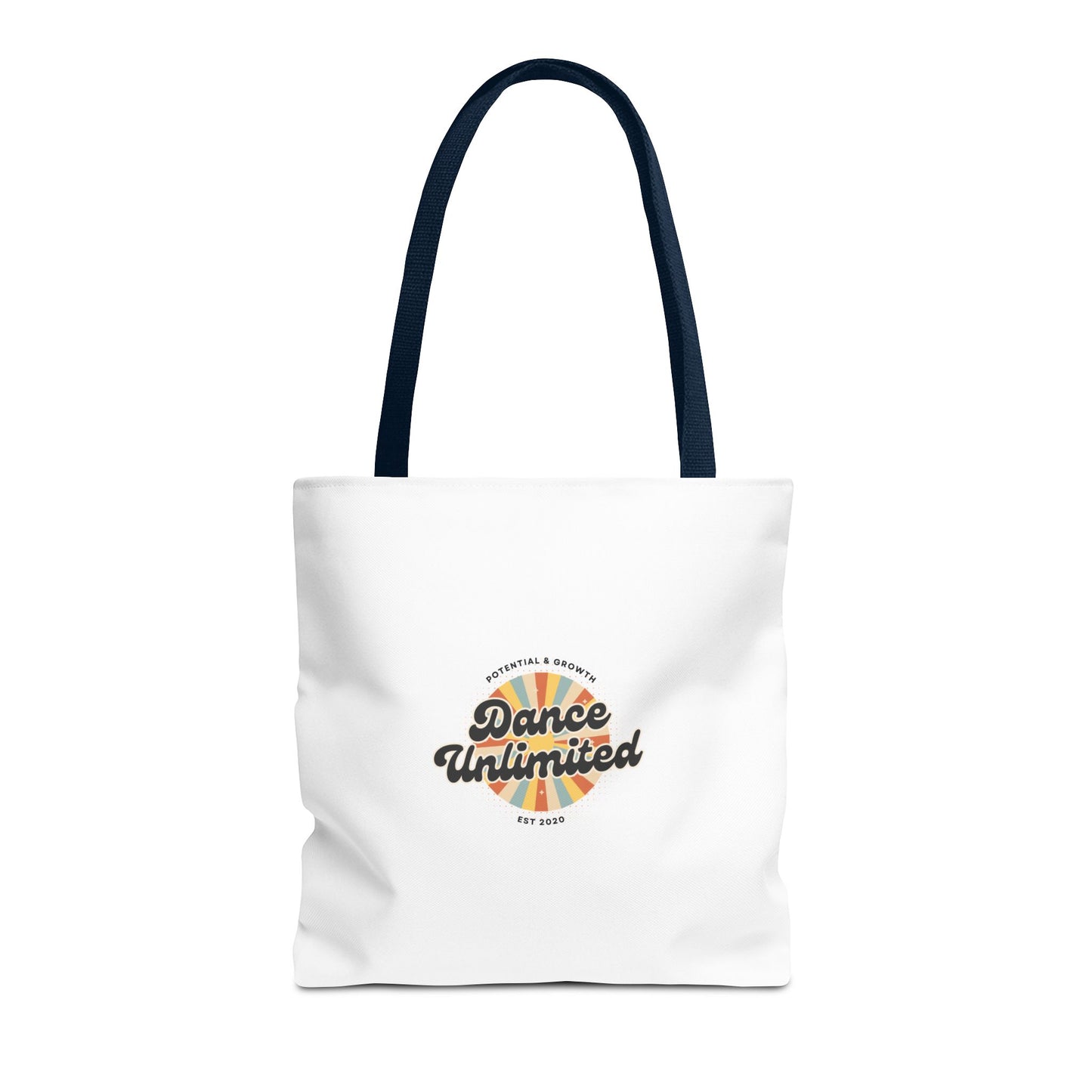 "Dance Unlimited, Potential & Growth" Canvas Tote Bag – Retro Graphic Dance Bag | Stylish Reusable Dance Tote for Dancers & Dance Moms