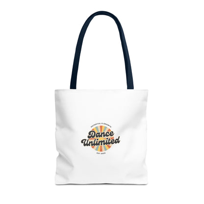 "Dance Unlimited, Potential & Growth" Canvas Tote Bag – Retro Graphic Dance Bag | Stylish Reusable Dance Tote for Dancers & Dance Moms