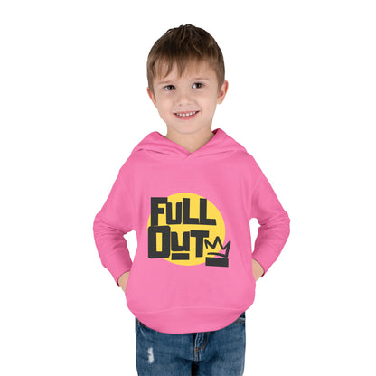 "Full Out" Toddler Pullover Hoodie – Bold Streetwear-Inspired Dance Graphic Fleece Sweatshirt for Kids