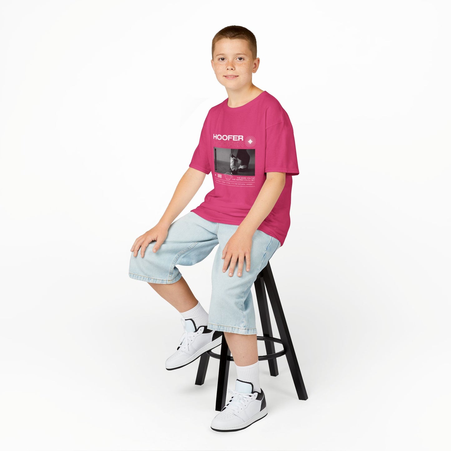 "Hoofer" Youth Short Sleeve Tee – Streetwear Tap Dance Shoes Graphic Kids T-Shirt