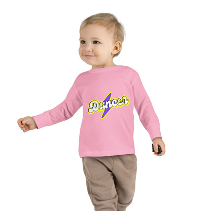 "Dancer" Toddler Dance T-Shirt – Bold Superhero-Inspired Long Sleeve Tee for Kids