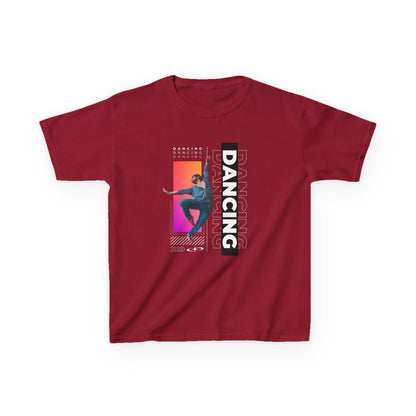 “Dancing” Youth Short Sleeve T-Shirt – Streetwear-Inspired Male Dancer Graphic – Trendy Kids Dance Apparel Tee