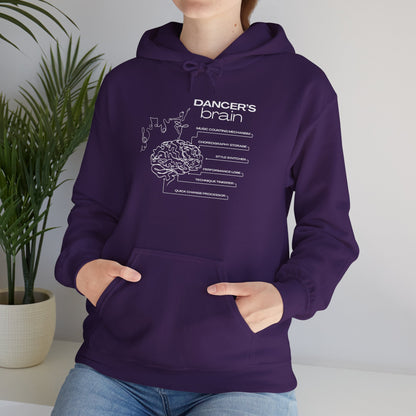 "Dancer’s Brain" Unisex Hoodie – Funny Dance-Themed Hoodie for Teens and Adults with Personalization Option and Cute Dancer Brain Graphic