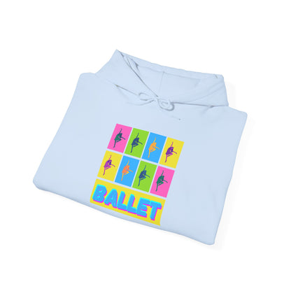 “Ballet” Pop Art Inspired Design with Ballet Dancer Graphics | Streetwear Ballet Hoodie for Dance Lovers - Unisex Heavy Blend™ Hooded Sweatshirt